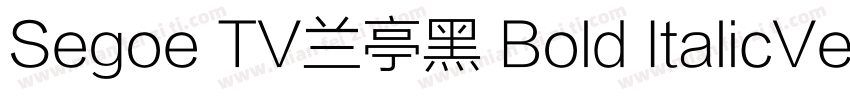 Segoe TV兰亭黑 Bold ItalicVersion 1字体转换